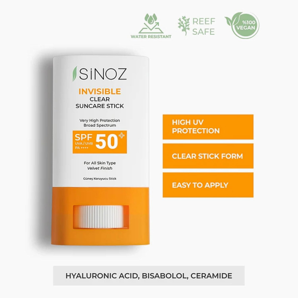 SINOZ Sinoz Invisible Clear Suncare Stick SPF50+